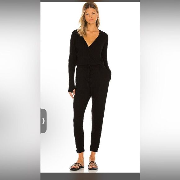 Michael Lauren Arif Sweater Knit Surplice Jumper black XS - Picture 4 of 5